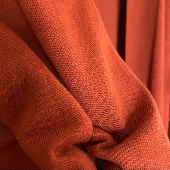NWOT Time and Tru Orange Open Front Cardigan Sweater w/ Long Sleeves and… - Picture 11 of 11